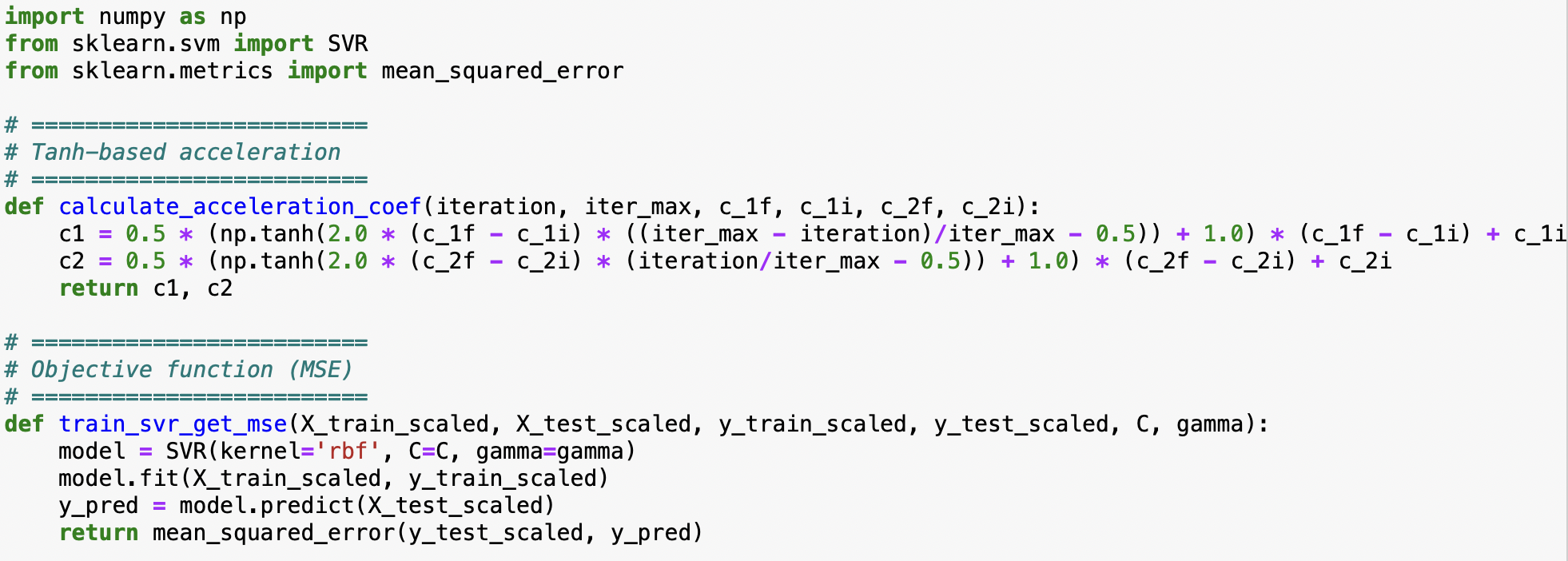 Optimasi Support Vector Regression dengan Tanh-Based Adaptive Particle Swarm Optimization pada Prediksi Curah Hujan