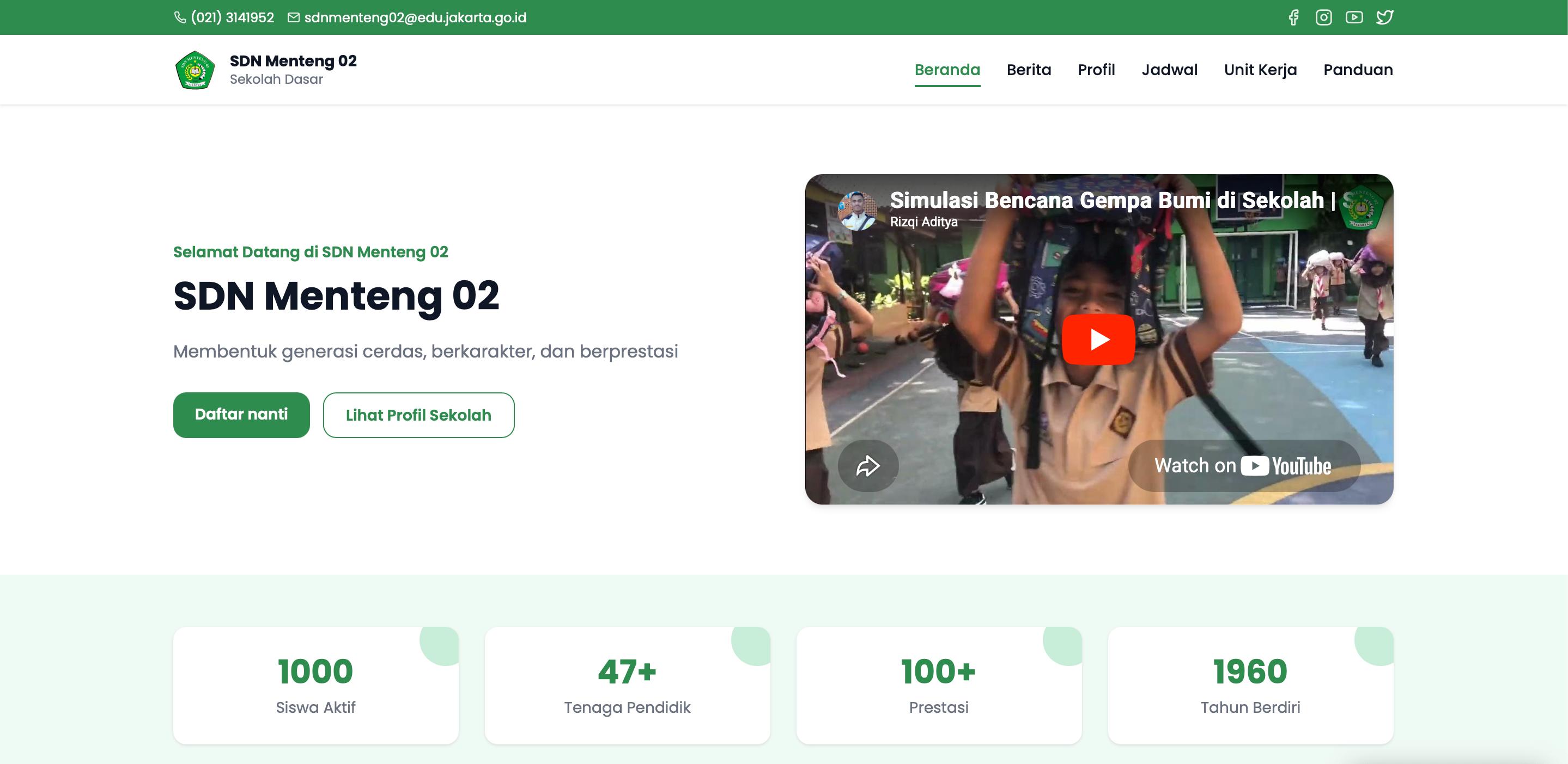 DIGIPRO-SDN: Digitalisasi Informasi dan Profil SDN Menteng 02