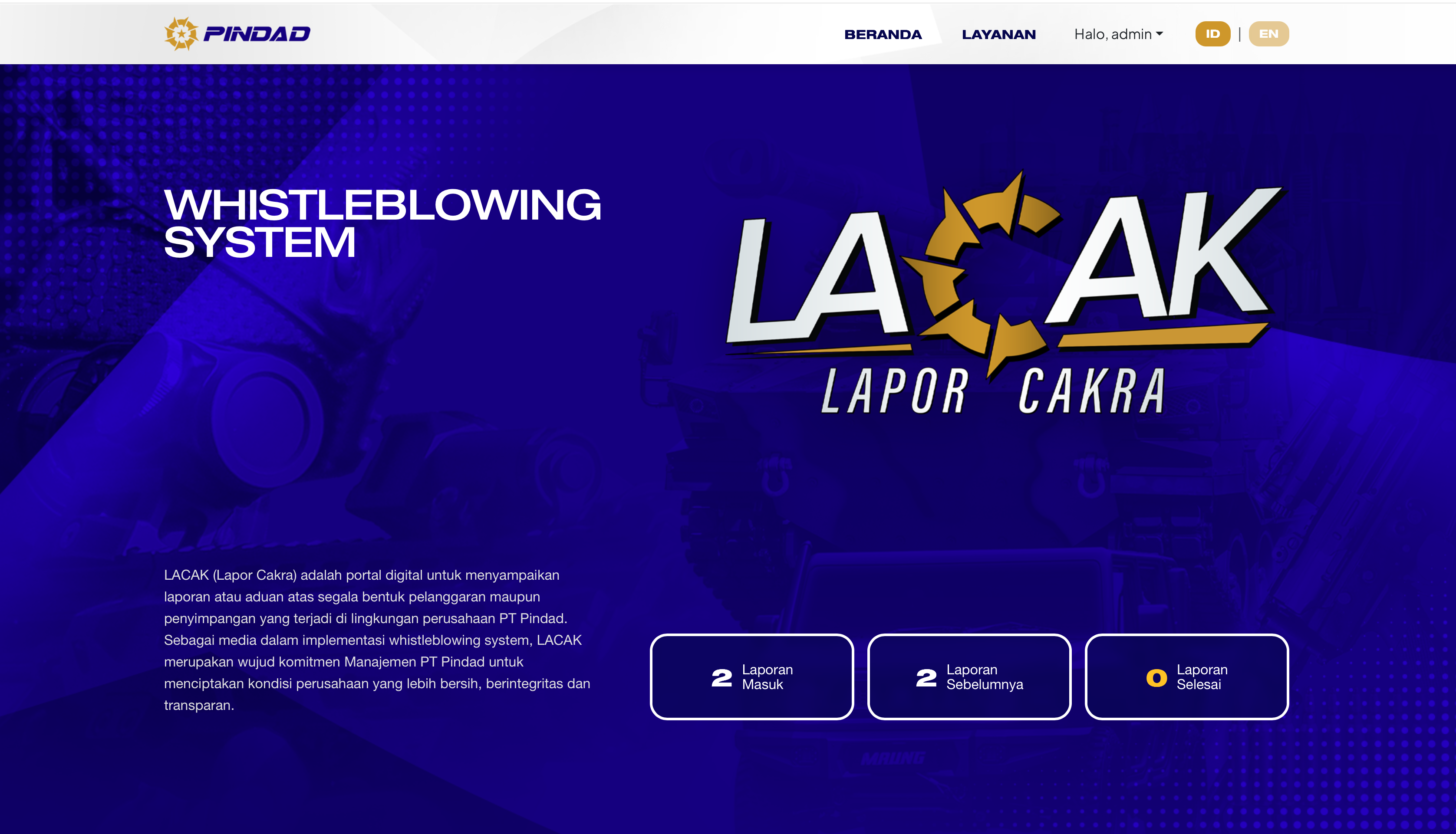 Aplikasi Lacak — Lapor Cakra (electronic Whistleblowing System (e-wbs))