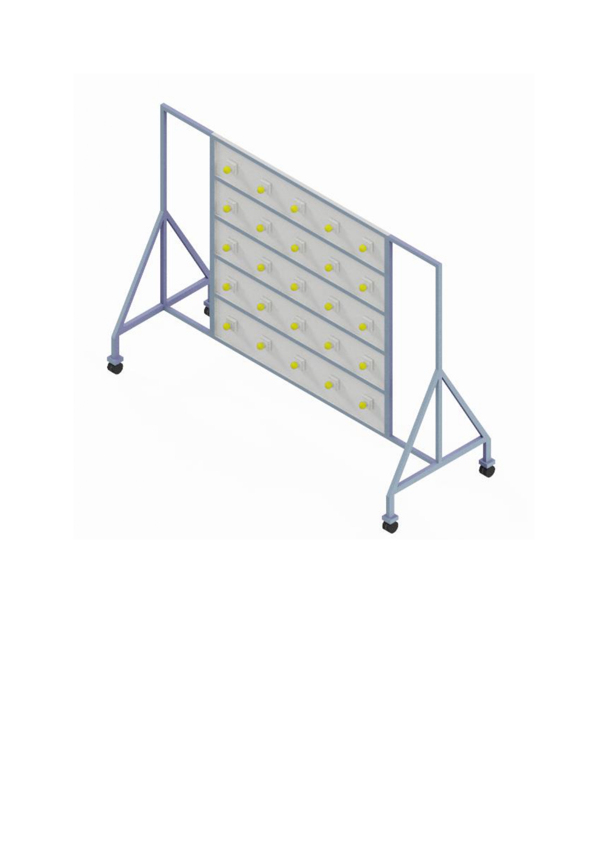 Rangka Modular Lampu Ujicoba Perpindahan Panas