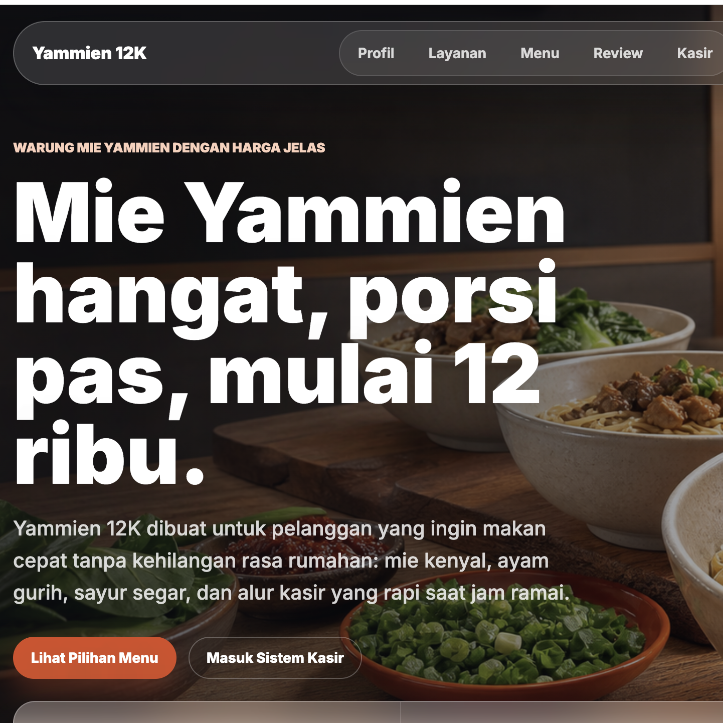 Sistem Informasi Kasir Dan Company Profile Berbasis Web Yammien 12k Purwokerto