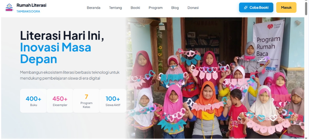 Sistem Rekomendasi Buku Cerdas Berbasis Retrieval-augmented Generation (rag) Pada Rumah Literasi Desa Tambaksogra