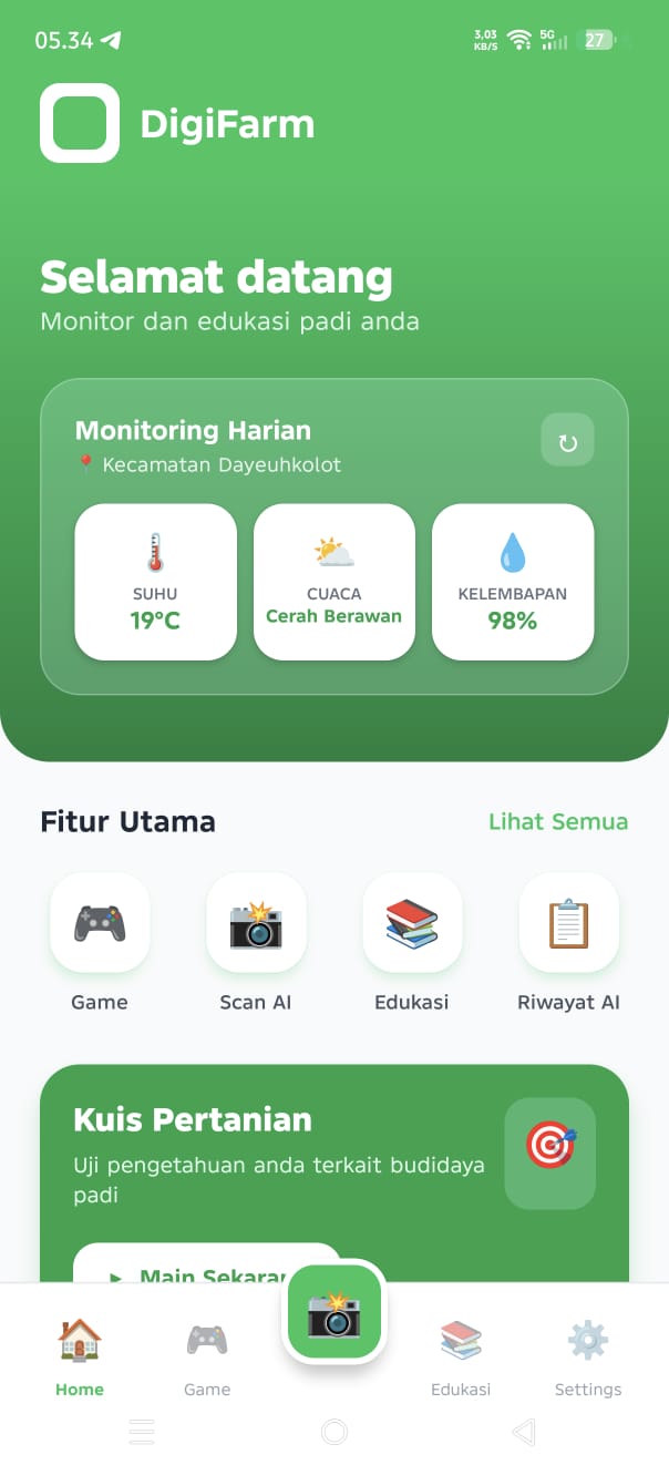 Digifarm (aplikasi Digital Twin Berbasis Yolov8 Untuk Deteksi Hama Dan Penyakit Padi  Sebagai Media Pembelajaran Petani)